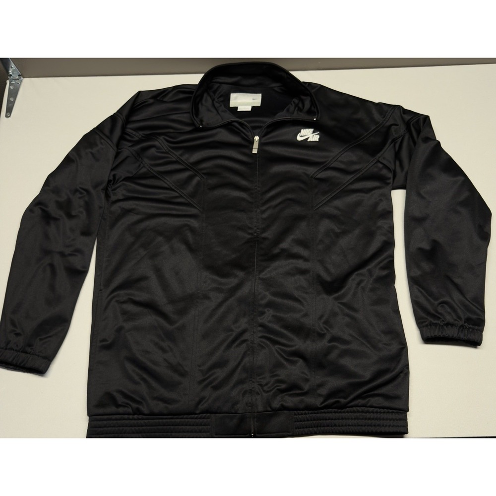 Vintage Y2K Nike Air Track Jacket Basketball Full Zip Black 2000's Men's XLT